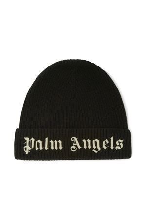 black wool beanie PALM ANGELS KIDS | PBLC005C99KNI0011001